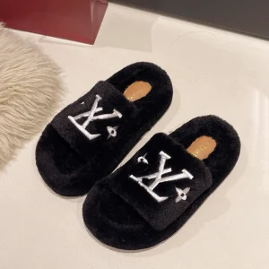Chaussons en fourrure à la mode, bout ouvert, légers, doux, confortables, en PU antidérapant et EVA, tendance pour l'été, le printemps et l'hiver, pour la maison.