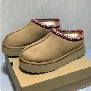 Nouveau Uggs-chaussures pour femmes 100% marque tresse Tazz plate-forme pantoufles sable chaussures chaudes sans boîte