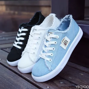 Dames polyvalentes toile chaussures nouveau décontracté confort chaussures étudiant blanc sport plat mode léger femmes baskets Zapatos Mujer