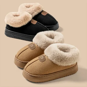 Pantoufles d'hiver doublées en polaire pour hommes et femmes, avec couvre-cheville, semelle épaisse, légères Eva, chaussures chaudes d'intérieur et d'extérieur pour la maison, plusieurs C