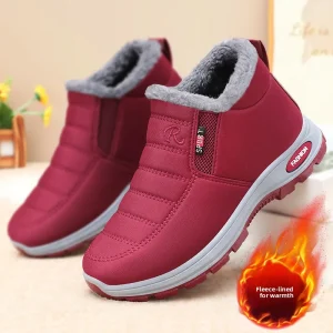 Bottes d'hiver imperméables pour femmes, bottines de neige en peluche, chaudes, noires, en coton, à plateforme, pour Couple, nouvelle collection 2025