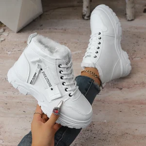 Femmes baskets automne hiver mode baskets imperméable hauteur augmentée bottes de neige chaud haut plate-forme chaussures de sport femmes