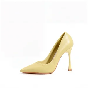 Bloomsteps – chaussures confortables à talons pointus jaunes pour femmes, élégantes, coupe de vin, pour banlieue, Banquet, mariage, chaussures simples